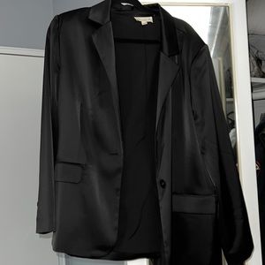Satin black blazer, size XL worn once
